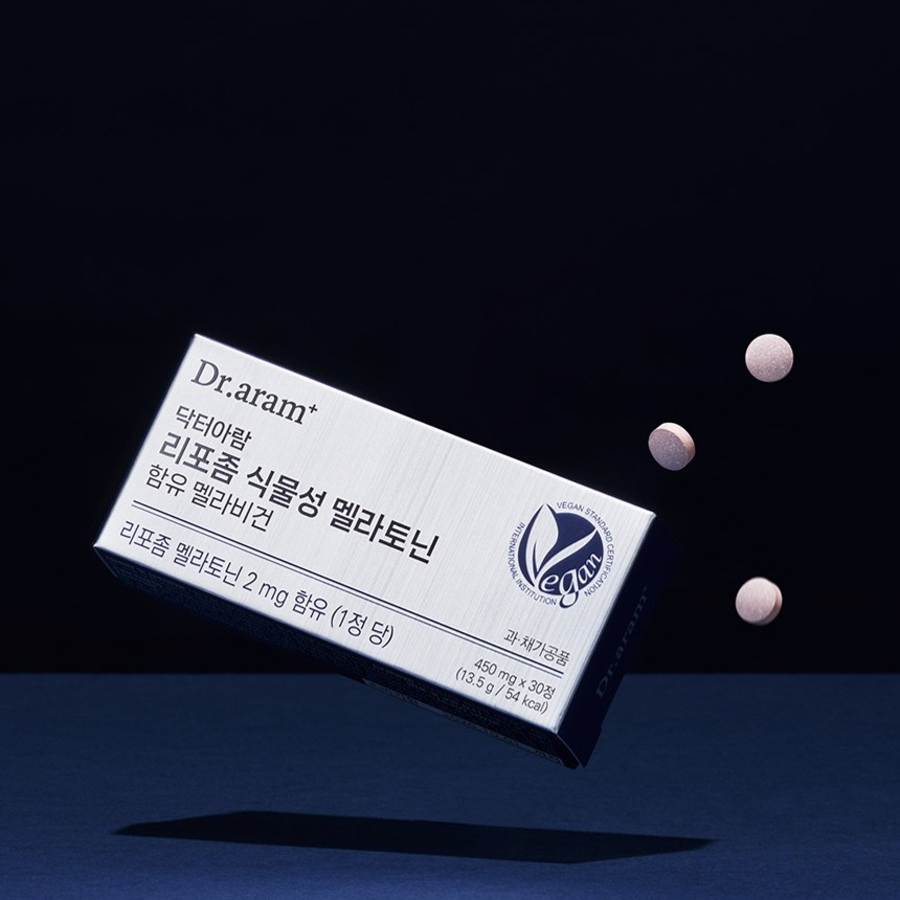 Dr. Aram Liposome Plant-Based Melatonin Melavegan – натуральный растительный мелатонин для улучшения сна, 30 таблеток