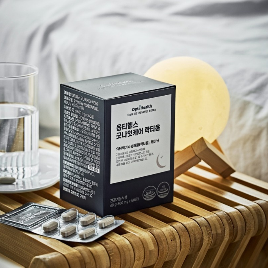 OptiHealth Goodnight Care Lacticum Supplement – добавка для улучшения сна и расслабления, 60 таблеток