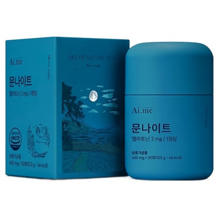 Kolon Pharmaceuticals Aimе MoonNight Melatonin – добавка с мелатонином для улучшения сна, 13.5 г, 30 таблеток