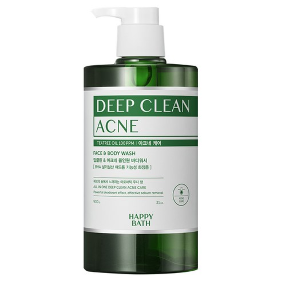Happy Bath  – очищающее средство для тела с чайным деревом и уходом от акне, 500 мл
