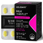 Holidays Milk Thistle+ – добавка с расторопшей для поддержки здоровья печени, 30 таблеток