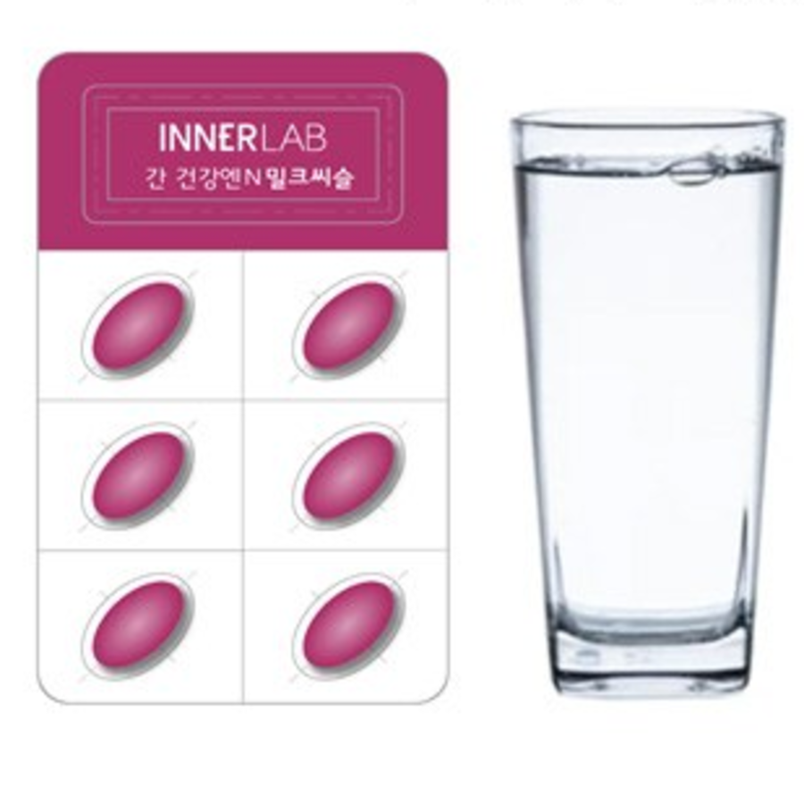 InnerLab Liver Health N Milk Thistle – добавка для поддержки здоровья печени с расторопшей, 30 таблеток