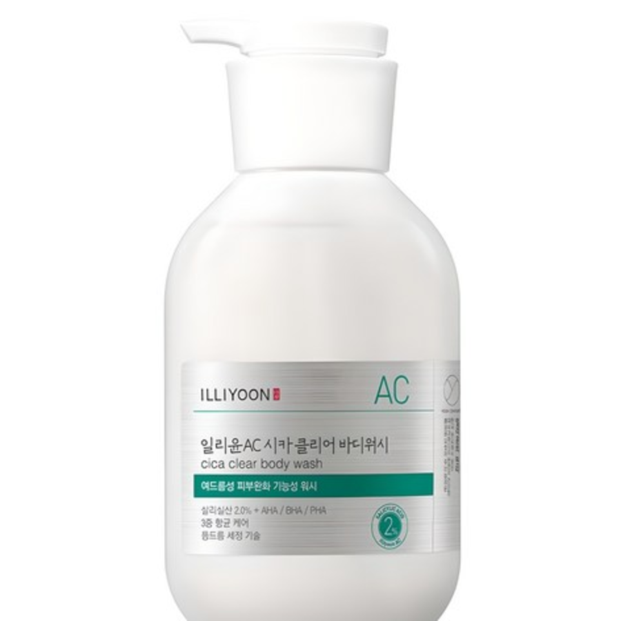 Illiyoon AC Cica Clear Body Wash – очищающий гель для тела с центеллой и антибактериальным эффектом, 400 мл