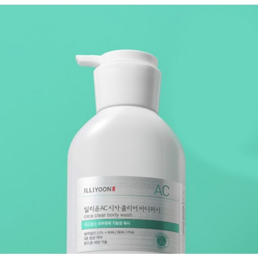 Illiyoon AC Cica Clear Body Wash – очищающий гель для тела с центеллой и антибактериальным эффектом, 400 мл