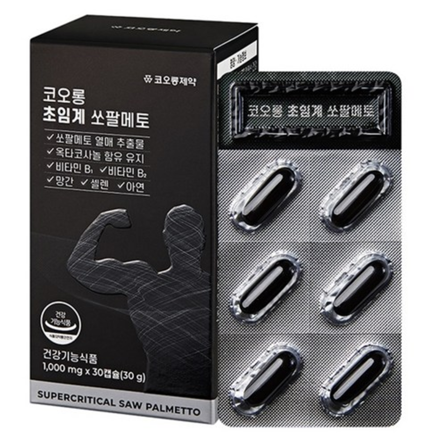 Kolon Pharmaceutical Supercritical Saw Palmetto – суперкритический комплекс для здоровья простаты, 30 г, 30 таблеток