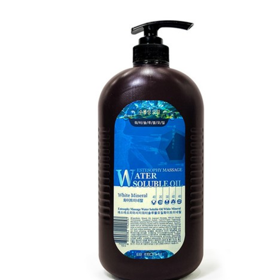 EstheSophy Massage Water Soluble White Mineral Oil Unscented – водорастворимое массажное минеральное масло без аромата, 1 л