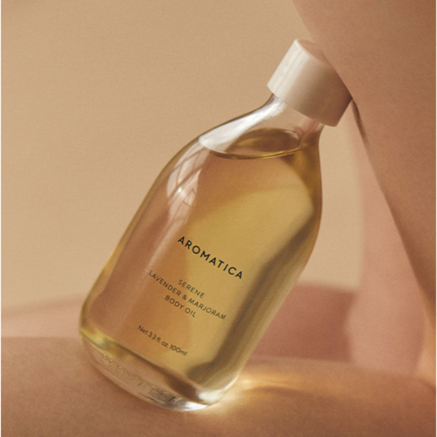 Aromatica Serene Body Oil Lavender & Marjoram – расслабляющее масло для тела с лавандой и майораном, 100 мл