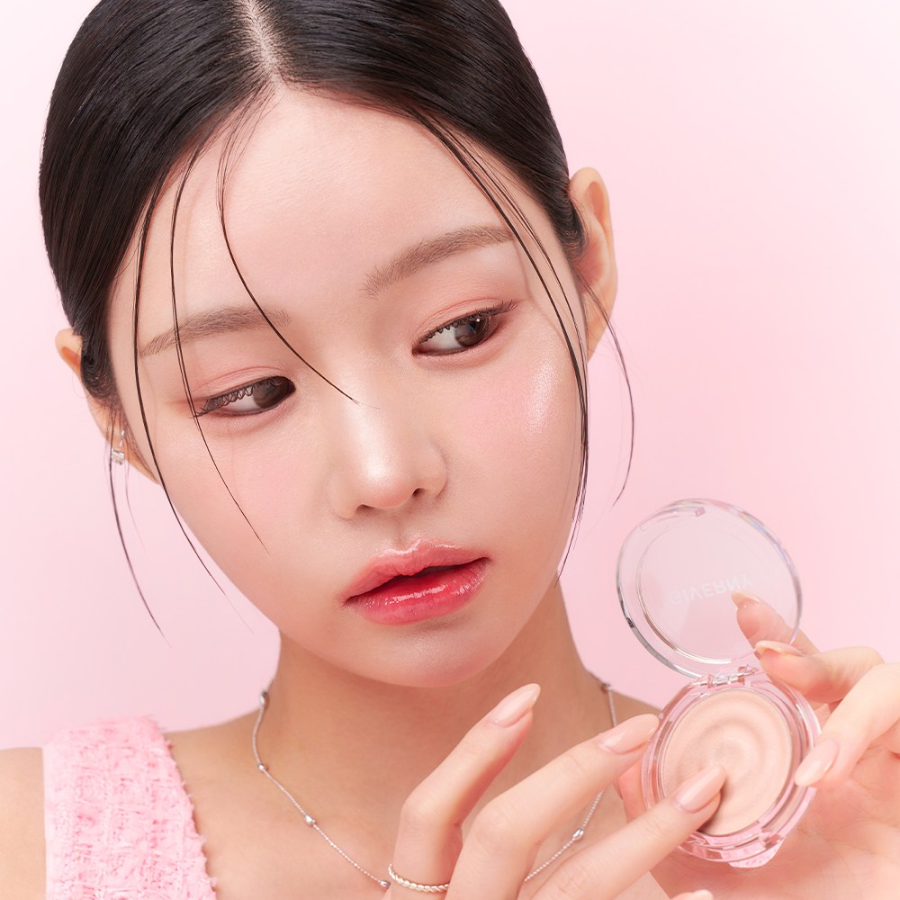 GIVERNY Dewy Voluming Highlighter, 3 г, оттенок 01 Ceramic Champagne – сияющий хайлайтер