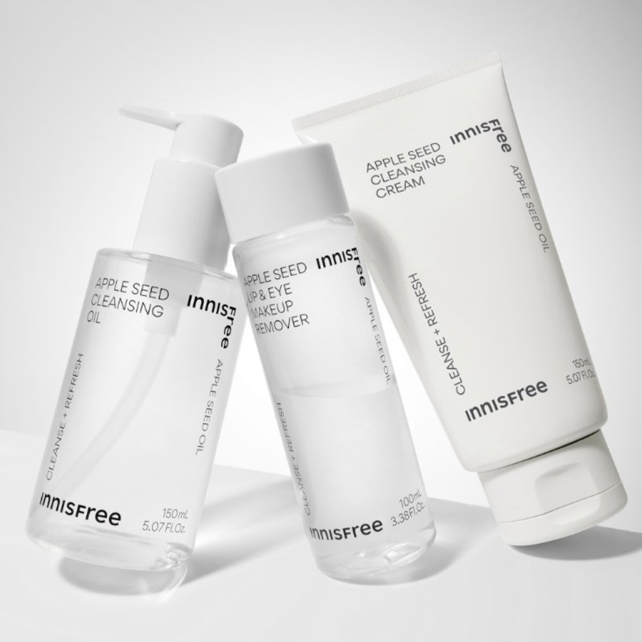 Innisfree Apple Seed Lip & Eye Remover, 100 мл – двухфазное средство для снятия макияжа с глаз и губ