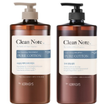 Kerasys Clean Note Shampoo Pure Cotton Scent 1L + Treatment 1L – Набор шампуня и кондиционера с ароматом чистого хлопка, 1000 мл + 1000 мл