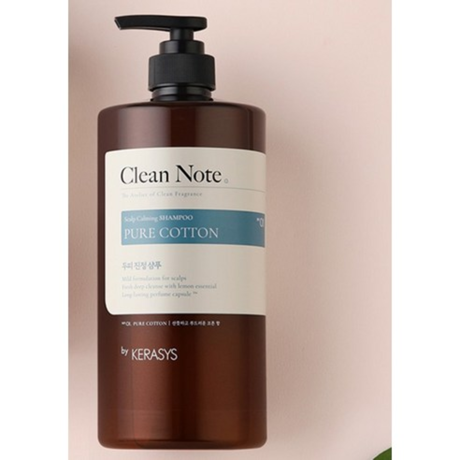 Kerasys Clean Note Shampoo Pure Cotton Scent 1L + Treatment 1L – Набор шампуня и кондиционера с ароматом чистого хлопка, 1000 мл + 1000 мл