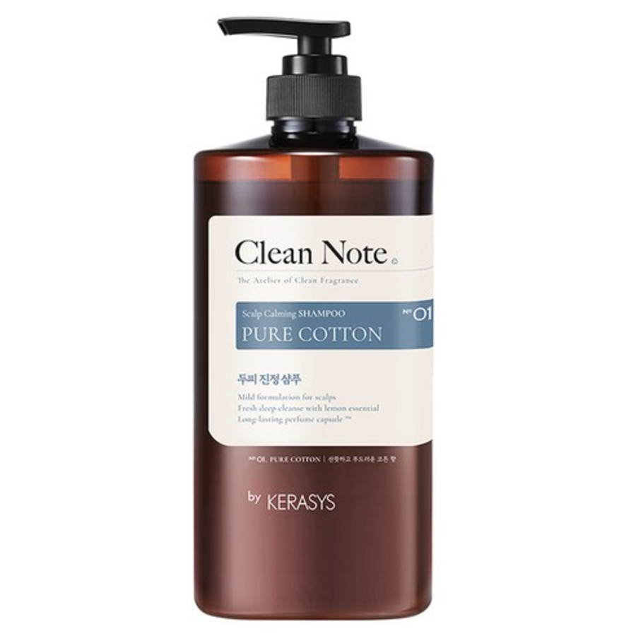Kerasys Clean Note Shampoo Pure Cotton Scent 1L + Treatment 1L – Набор шампуня и кондиционера с ароматом чистого хлопка, 1000 мл + 1000 мл