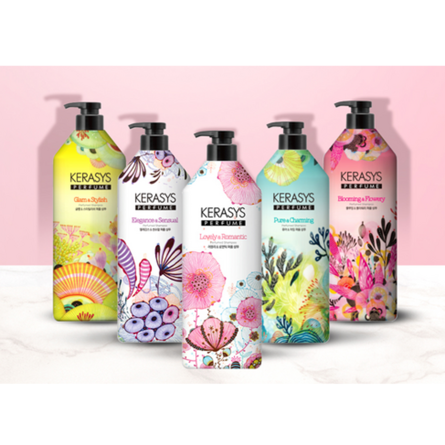 Kerasys Perfume Lovely & Romantic Shampoo 980ml 2P + Rinse 980ml, 1 Set – Шампунь и кондиционер