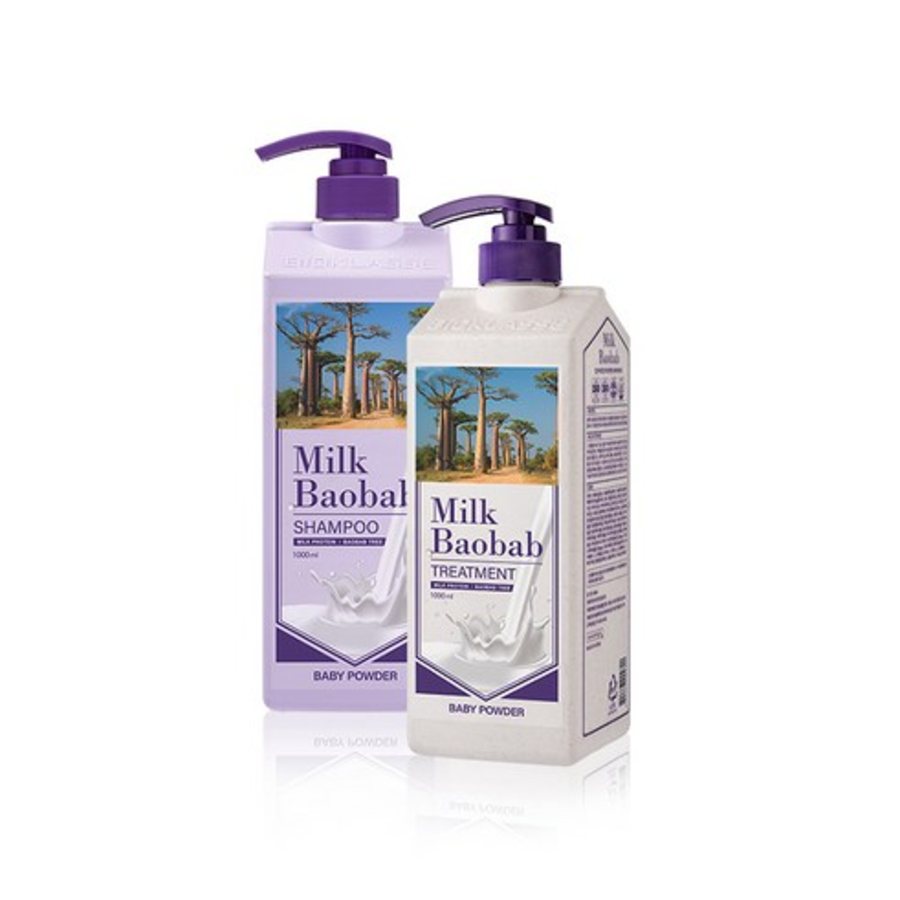 Milk Baobab Baby Powder Shampoo 1000ml + Treatment 1000ml – Шампунь и кондиционер с молочным баобабом