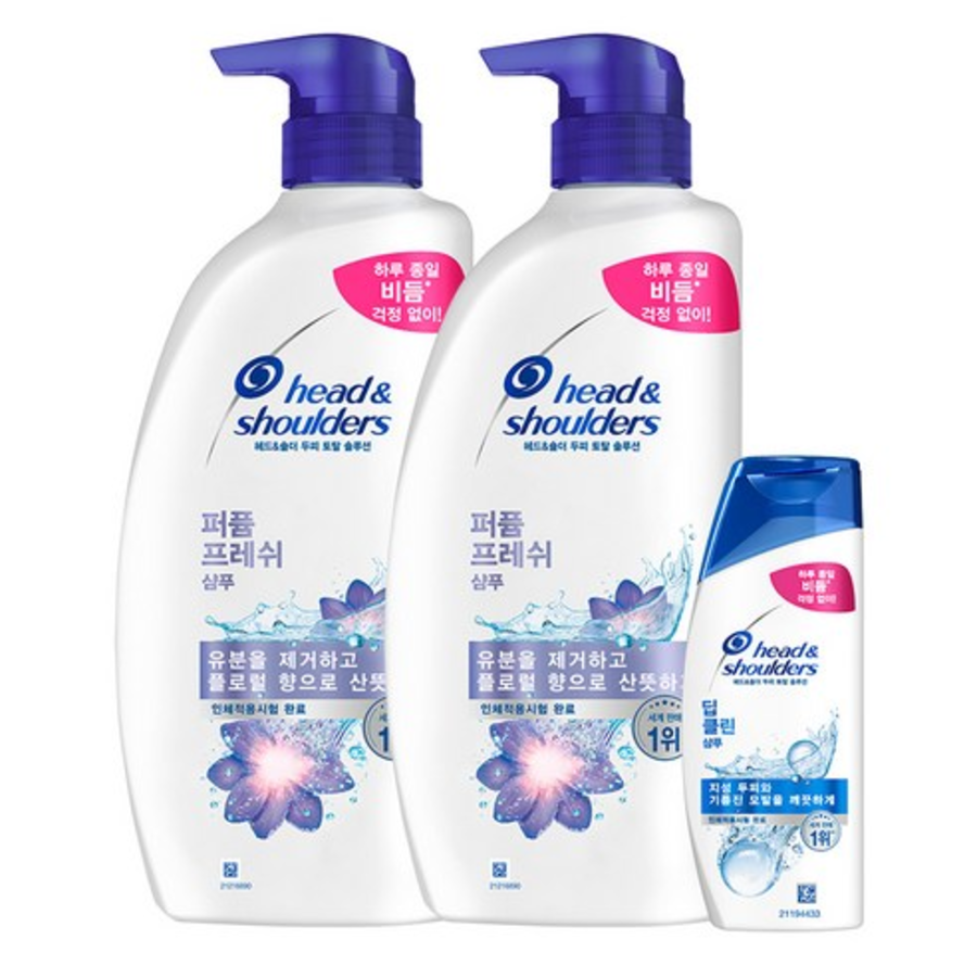 Head & Shoulders Perfume Fresh Shampoo Set – парфюмированный освежающий шампунь 800 мл × 2 + Deep Clean шампунь 90 мл