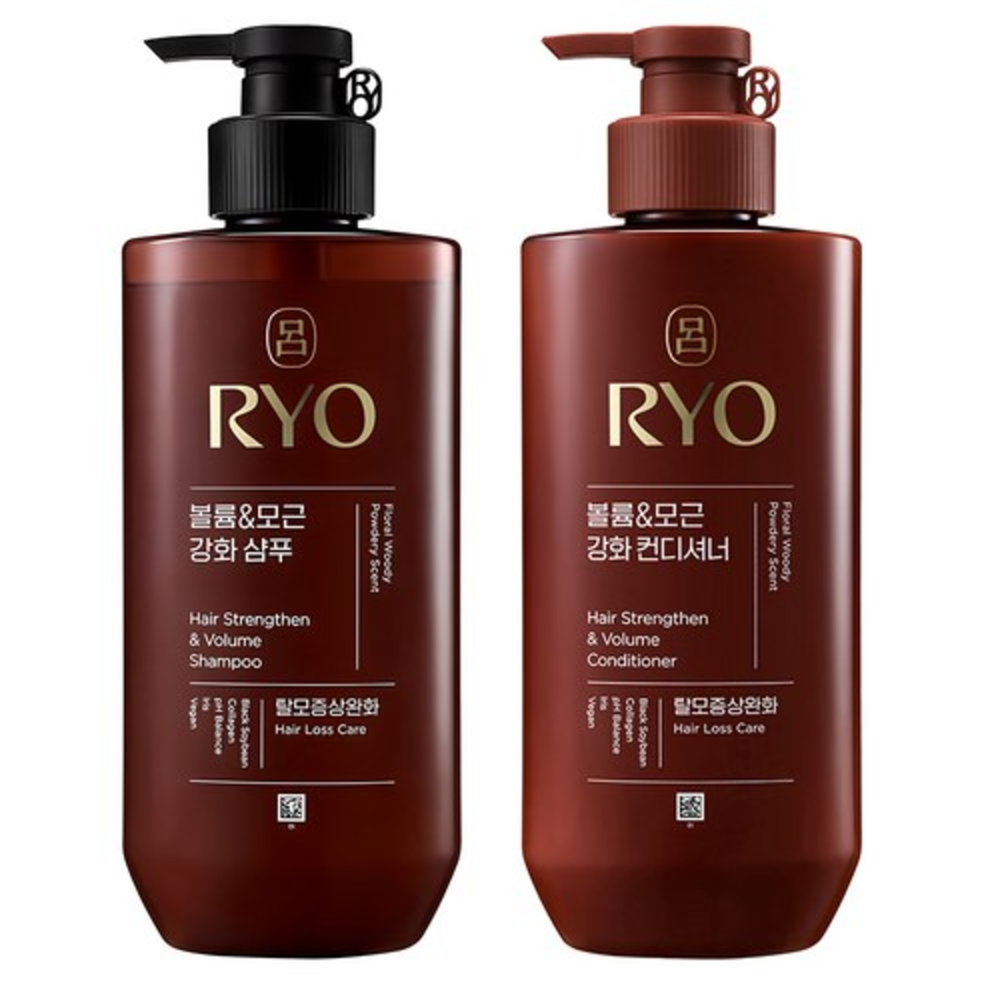 Ryo Black Boost Volume & Root Strengthening Functional Shampoo + Conditioner Woody – укрепляющий набор для объёма и корней с древесным ароматом, 480 мл + 480 мл