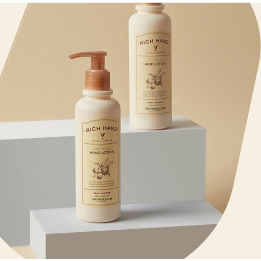 THE FACE SHOP – питательный лосьон для рук с эффектом "мягкого касания", 200 мл