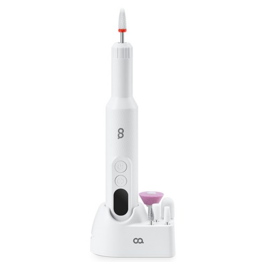 OA Wireless Easy Nail Drill + Bit Set, White, 1 pc – беспроводная электрическая дрель для маникюра с набором насадок