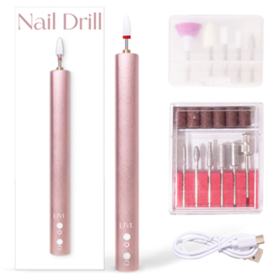 Livingbly Premium Wireless Nail Drill Machine, Pink – премиальная беспроводная электрическая дрель для маникюра