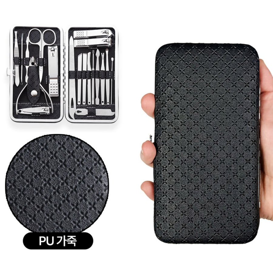 LabnTools Nail Clipper 19-Piece Set– набор для маникюра и педикюра из 19 предметов, чёрный