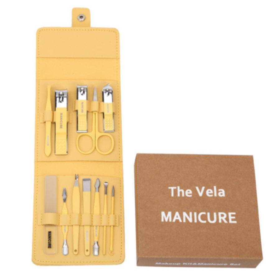 The Bella Nail Art & Care with Premium PU Leather Pouch D010522– набор для нейл-арта и ухода за ногтями из 12 предметов