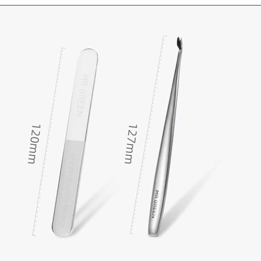 Mr.Green Nail Gloss Glass Shiner + Cuticle Pusher MR2184 – стеклянный шайнер для ногтей с пушером для кутикулы