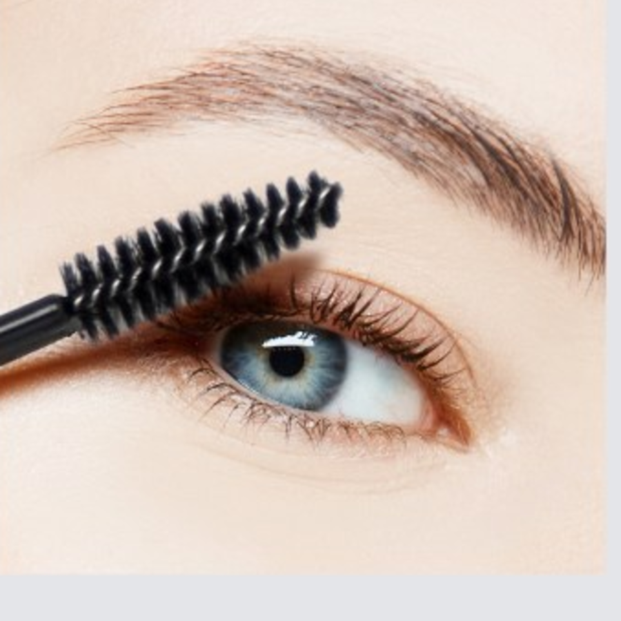 Ellysix Daily Brow Mascara Screw Brush Set – набор щёточек для бровей и ресниц (50 шт) + компактная косметичка