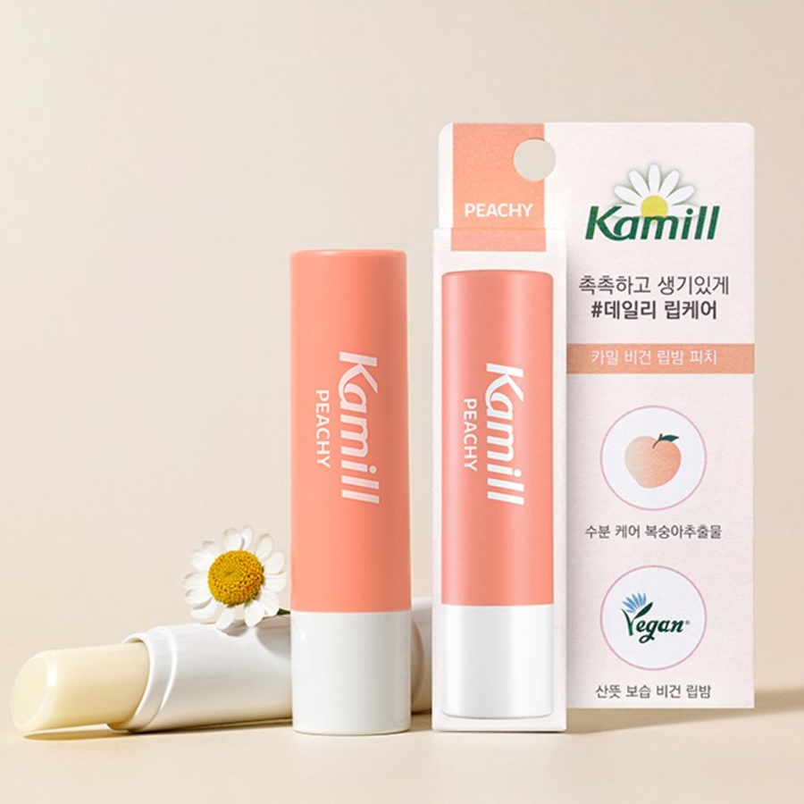 KAMILL Vegan Lip Balm Peach – веганский бальзам для губ с ароматом персика, 4.2 г