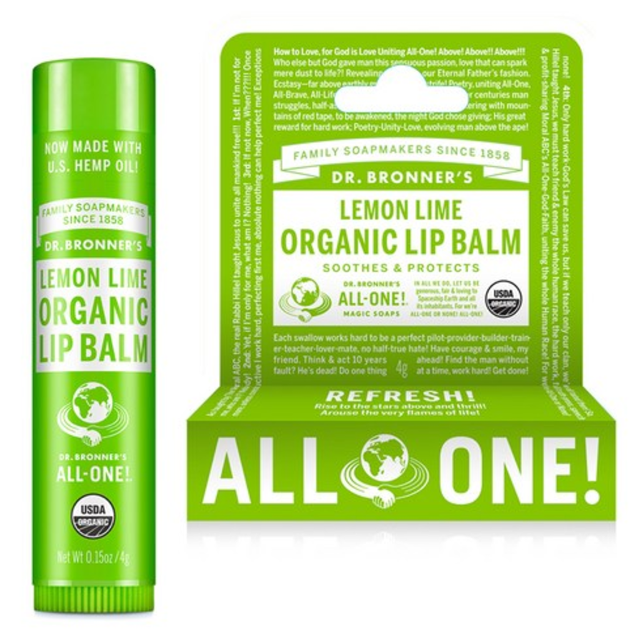 DR. BRONNER’S Organic Lip Balm – органический бальзам для губ, 4 г