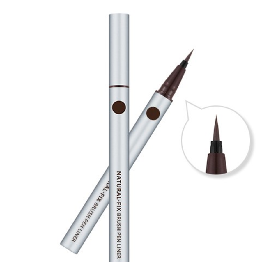 Missha Natural Fix Brush Pen Eyeliner – жидкая подводка с кисточкой, оттенок Brown, 0.6 г
