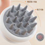 Kumal Silicone Scalp Massage Shampoo Brush – силиконовая массажная щётка для кожи головы, серо-белая