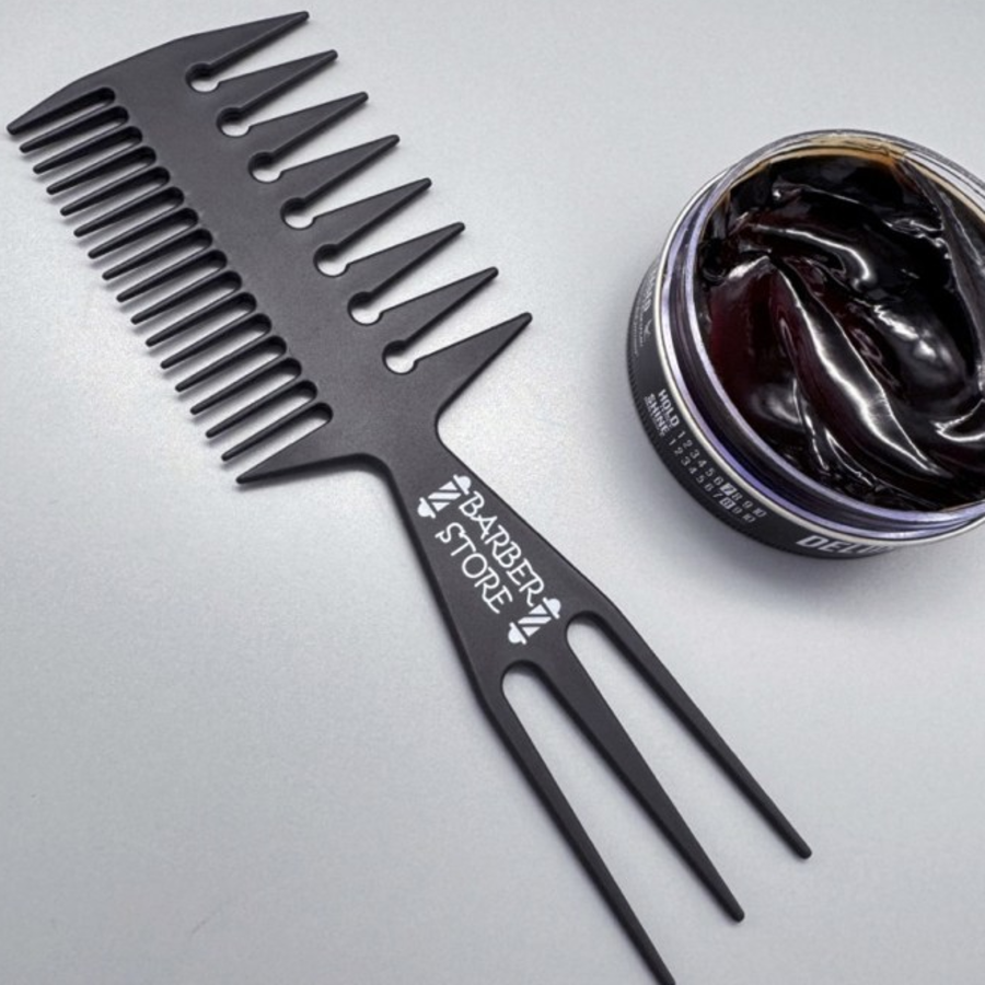 BarberStore Styling Pomade Comb Black – расчёска для укладки с помадой