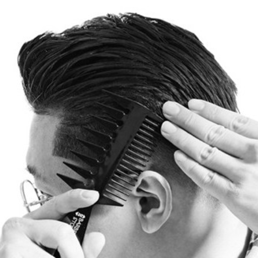 BarberStore Styling Pomade Comb Black – расчёска для укладки с помадой