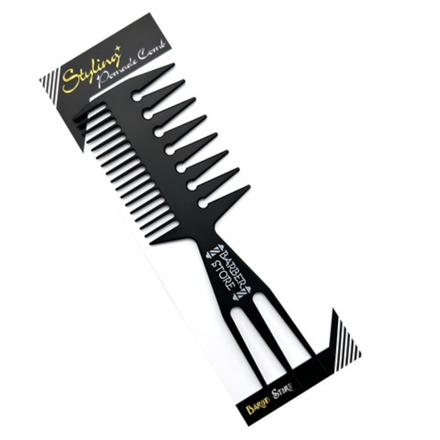 BarberStore Styling Pomade Comb Black – расчёска для укладки с помадой