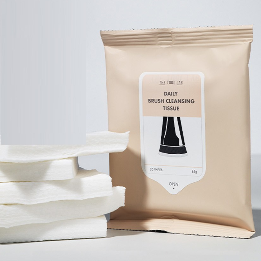 THE TOOL LAB Brush Cleansing Tissue – очищающие салфетки для кистей