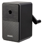 Deli Retro Speaker-Shaped 5-Step Lead Adjustment Rotary Pencil Sharpener, Dark Gray – элегантная и функциональная точилка для карандашей.