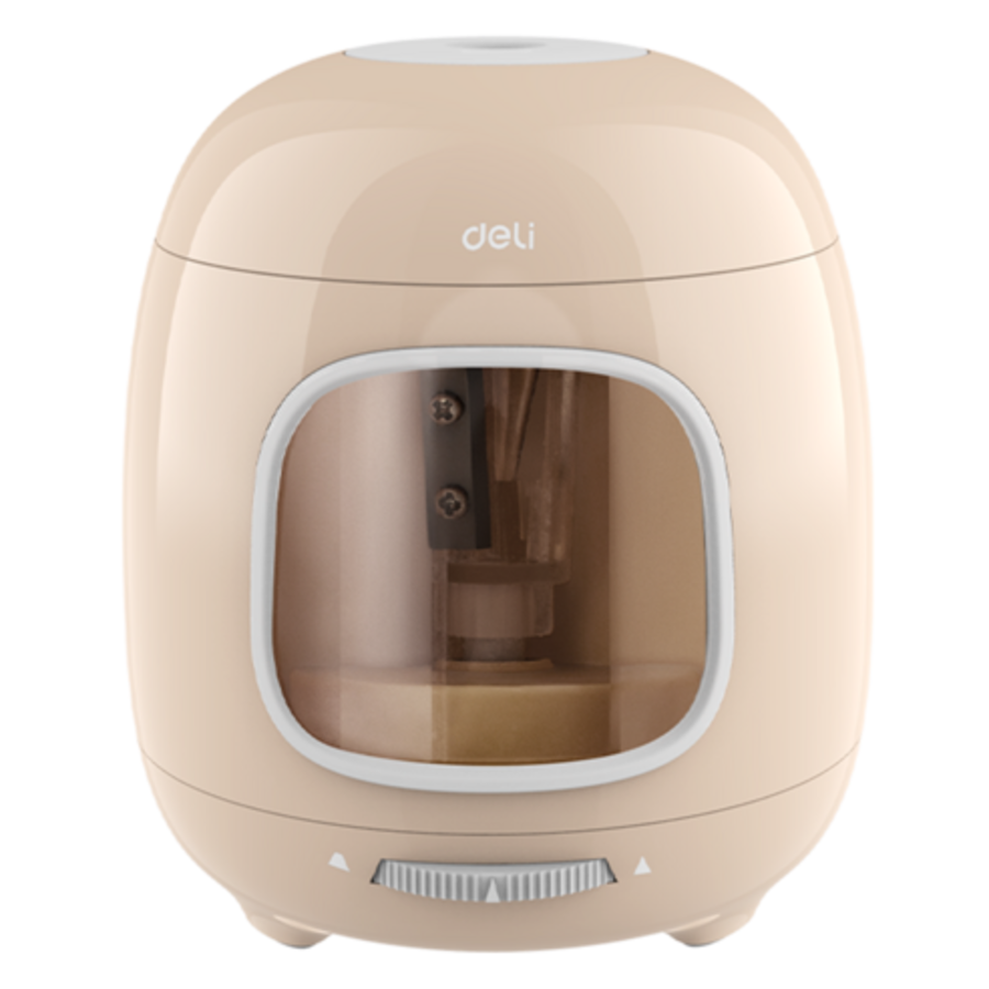 Deli Pebble Automatic Pencil Sharpener CH13, Beige – стильная и эффективная автоматическая точилка для карандашей