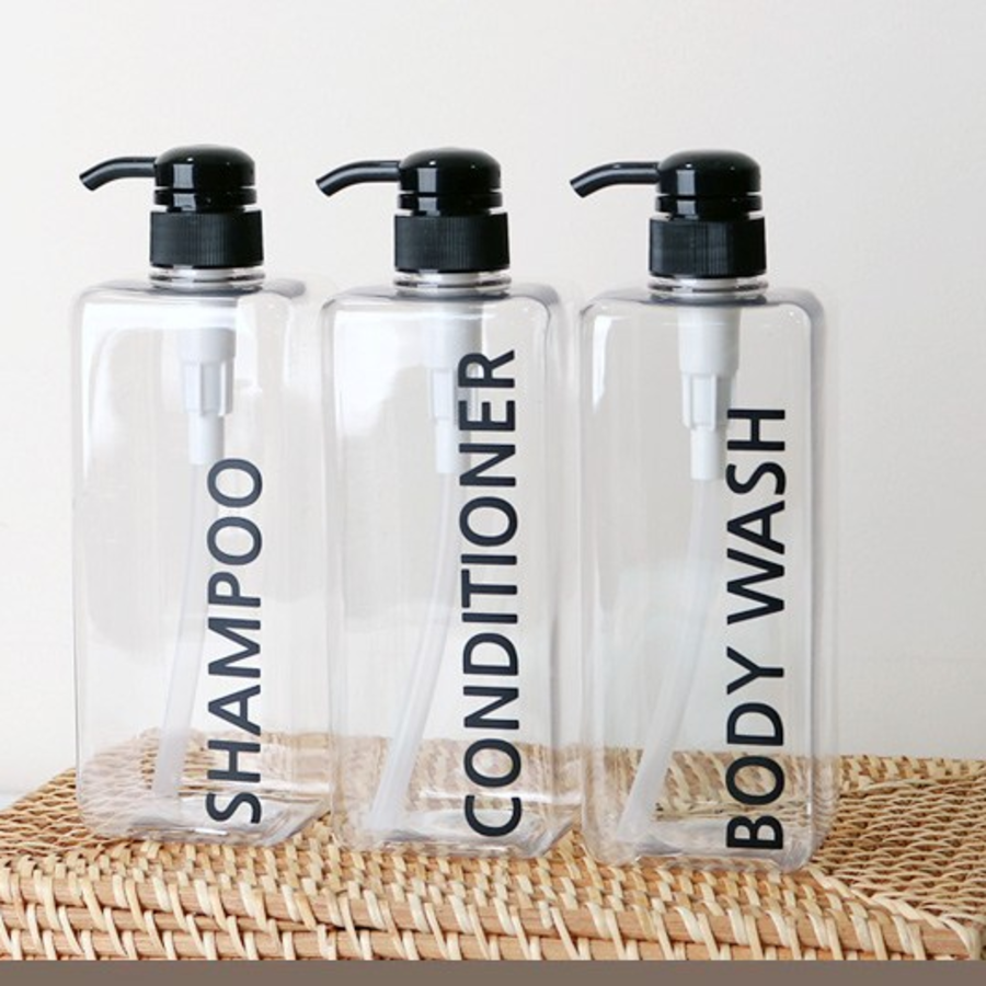 RomanticNovember Square Bathroom Dispenser 800ml 3-Piece Set, Transparent – элегантный и практичный набор диспенсеров для ванной комнаты