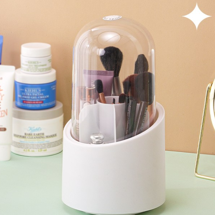 Comet 360-Degree Rotating Makeup Brush Organizer, White – стильный и функциональный органайзер для кистей