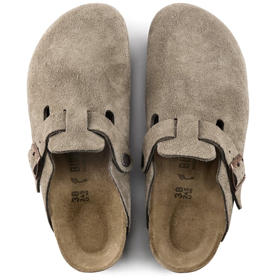 BIRKENSTOCK Boston Suede Leather Taupe