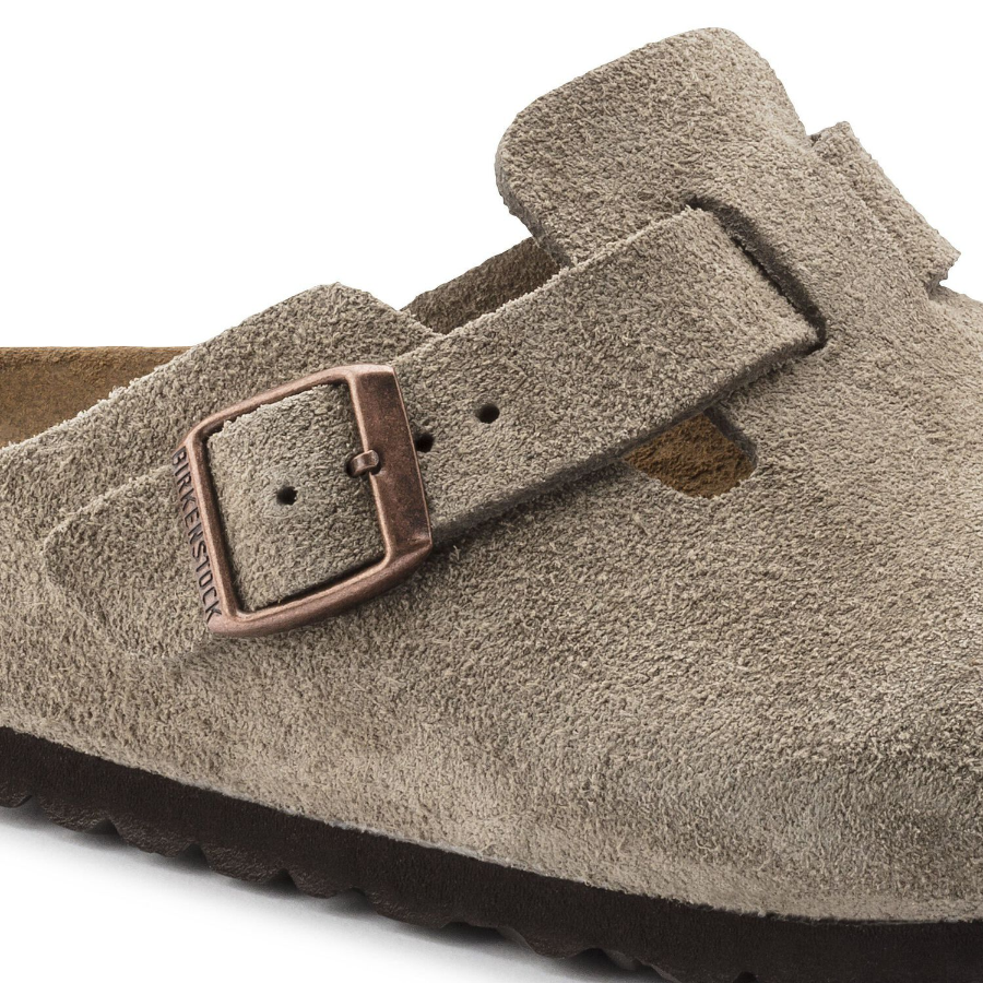 BIRKENSTOCK Boston Suede Leather Taupe