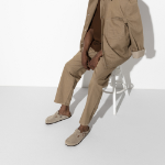 BIRKENSTOCK Boston Suede Leather Taupe