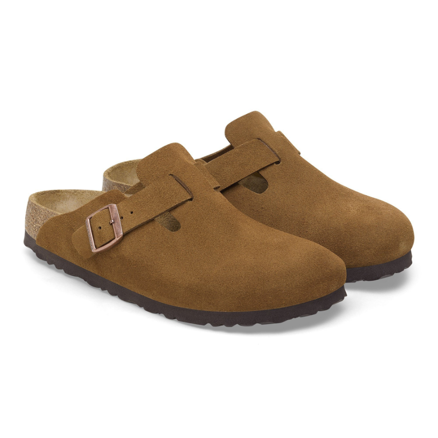 BIRKENSTOCK Boston Suede Leather Mink