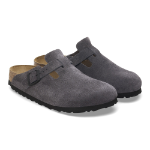 BIRKENSTOCK Boston Suede Leather Velvet Gray