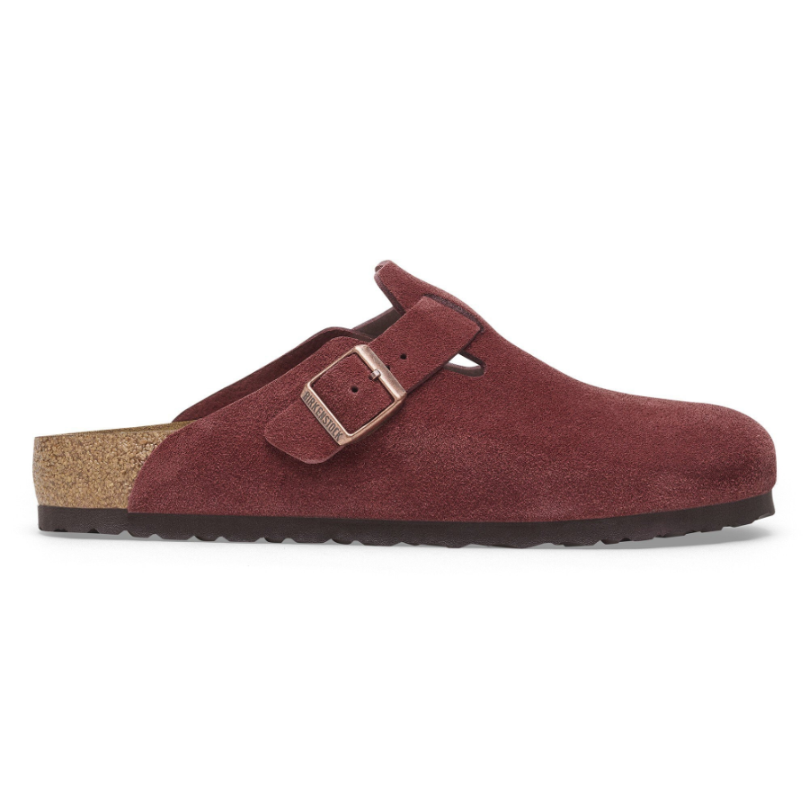 BIRKENSTOCK Boston Suede Leather Zinfandel