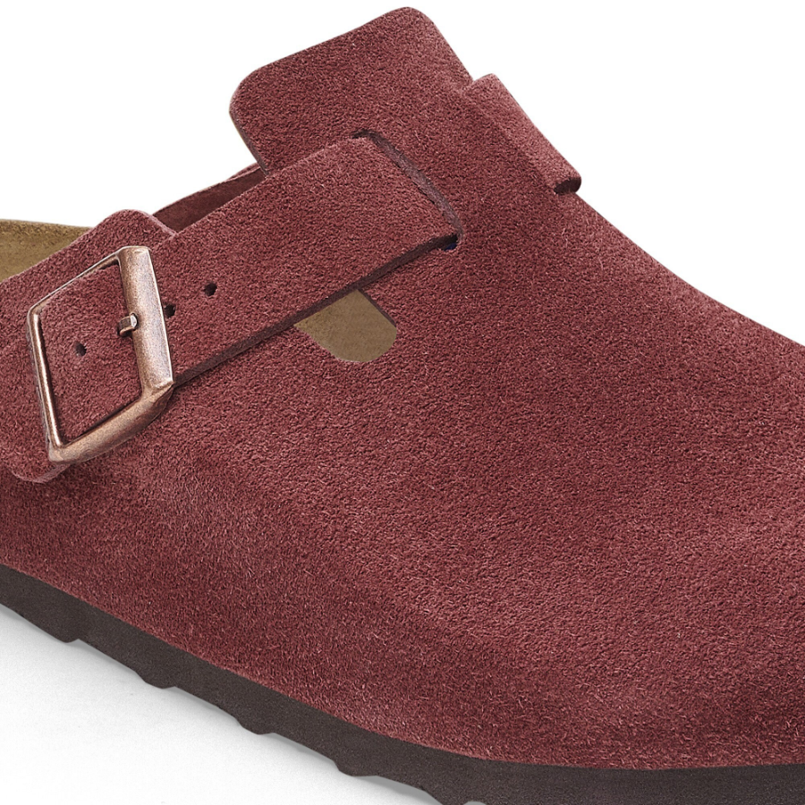 BIRKENSTOCK Boston Suede Leather Zinfandel