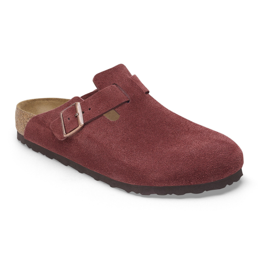 BIRKENSTOCK Boston Suede Leather Zinfandel