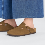 BIRKENSTOCK Boston Suede Leather Mink