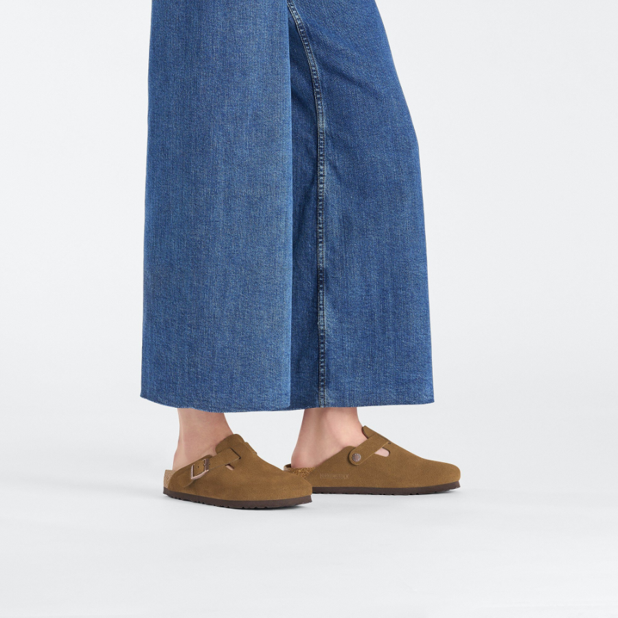 BIRKENSTOCK Boston Suede Leather Mink