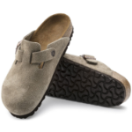BIRKENSTOCK Boston Suede Leather Taupe